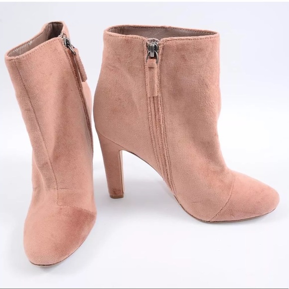 rose colored booties
